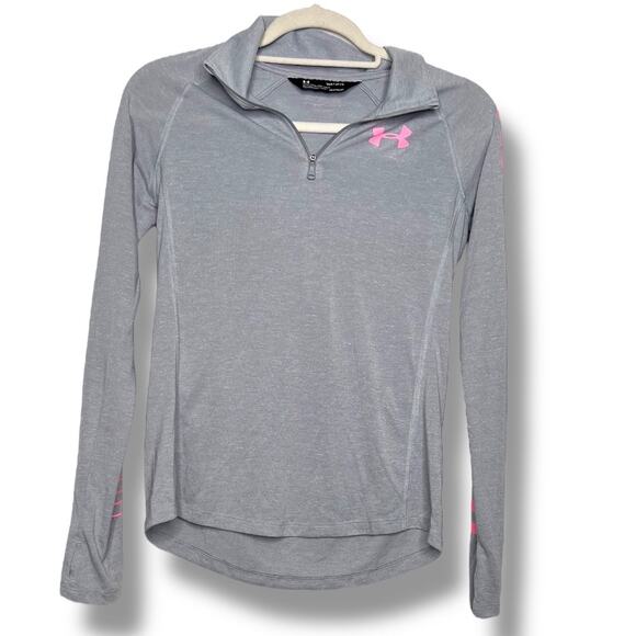 Girls Junior Under Armour Tech ½ Zip Running Pullover Shirt Youth Large - Picture 1 of 5